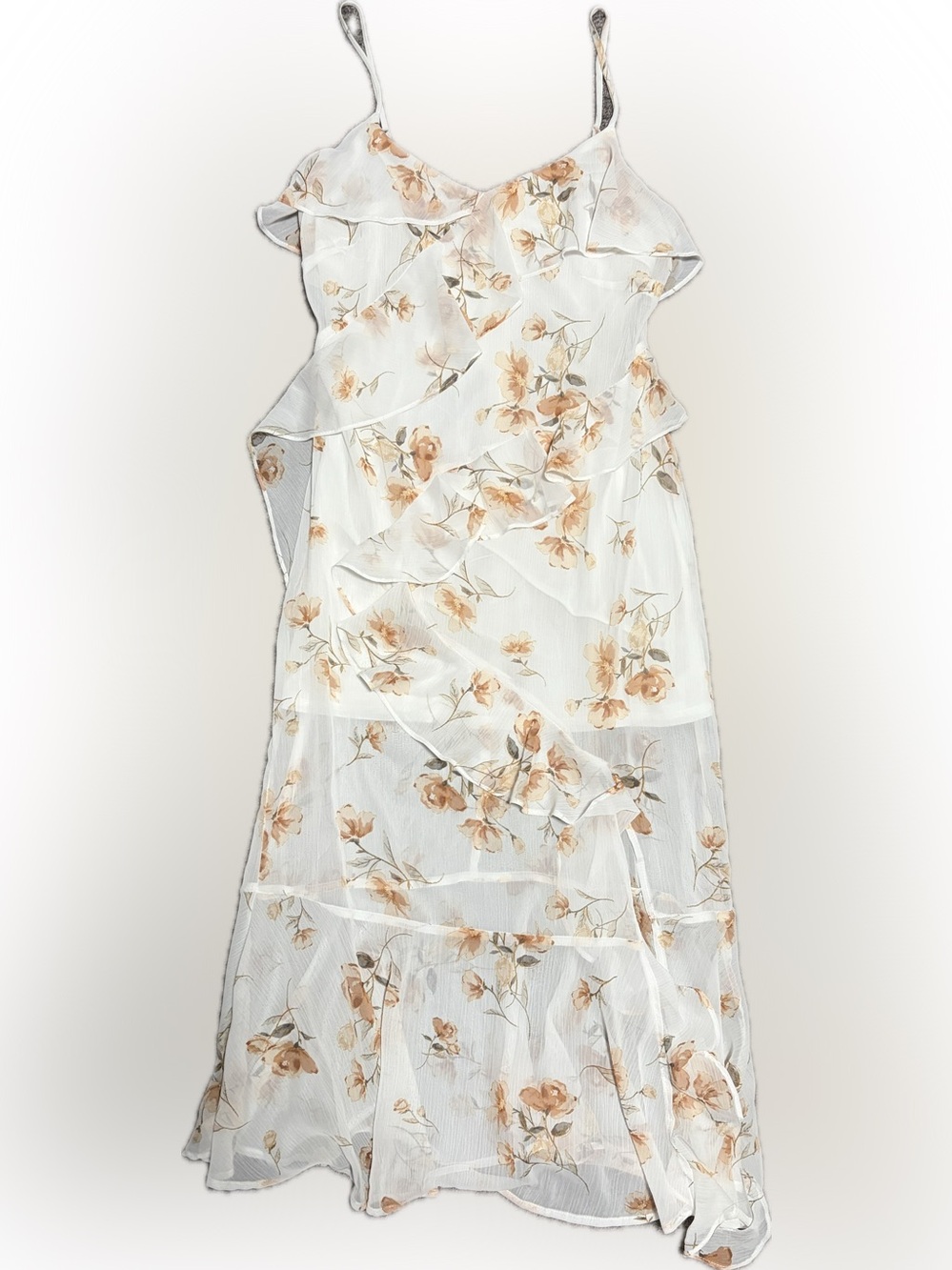 Blu Pepper Sheer Floral Maxi Dress